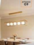 Sospensione Lineare Gold 5 Sfere