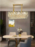 Lampadario di Lusso in Cristallo e Oro
