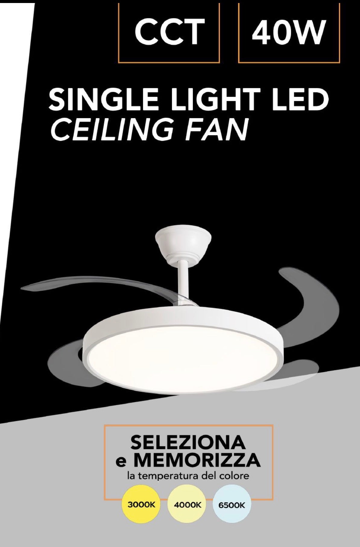 Lampadario/Ventilatore a LED