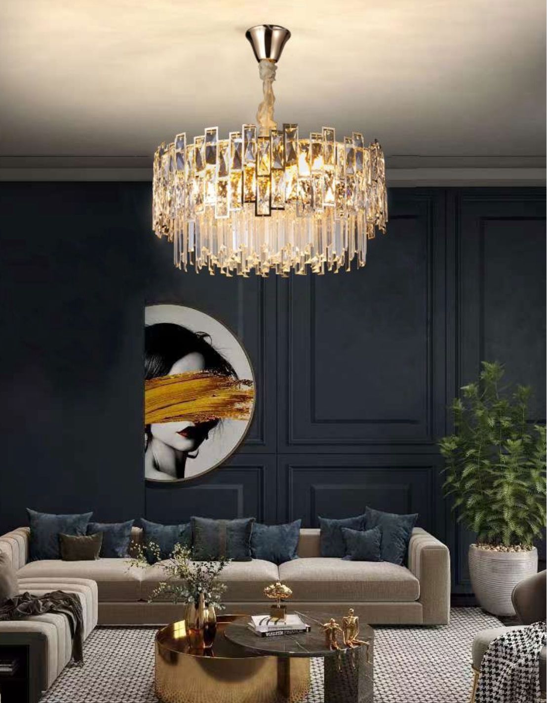 Lampadario oro "LUXURY"