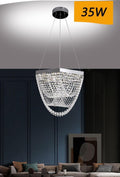Lampadario a LED con cristalli