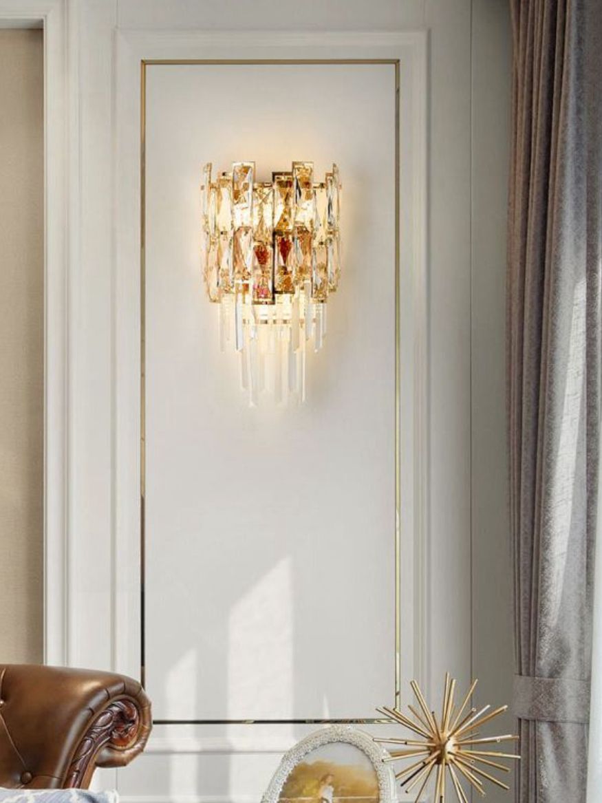 Applique in cristallo con vetro amber