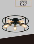 Plafoniera industrial nero/oro