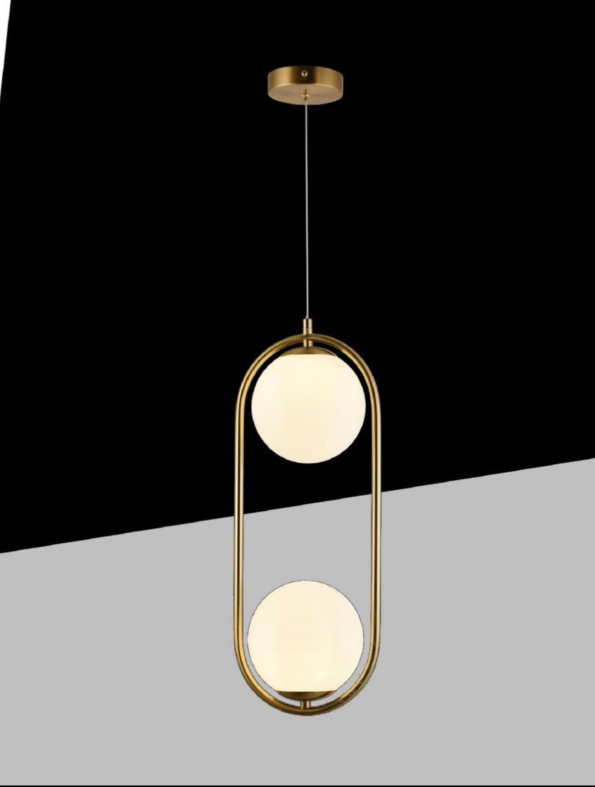 Lampada a sospensione "DOPPIA SFERA"