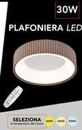 Plafoniera con rifinitura cannettata