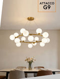 Lampadario circolare 18 Sfere