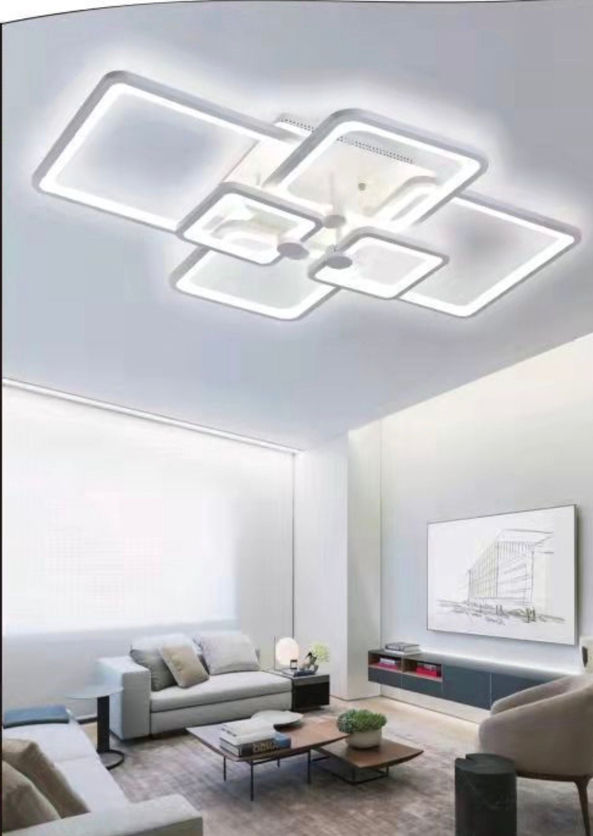 Plafoniera quadrati a led