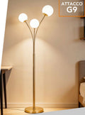 Lampada da terra a 3 Sfere in vetro