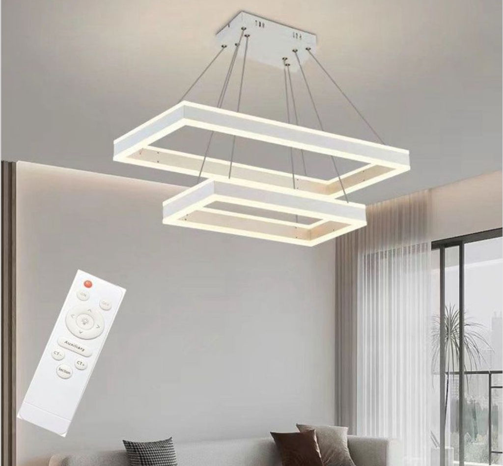 Lampadario a led 2 rettangoli