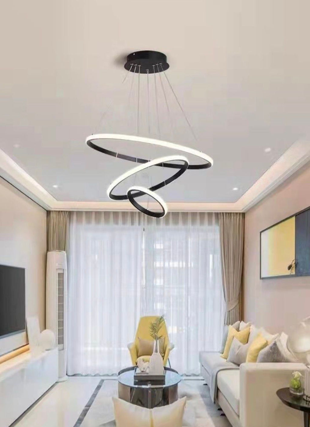 Lampadario 3 cerchi led