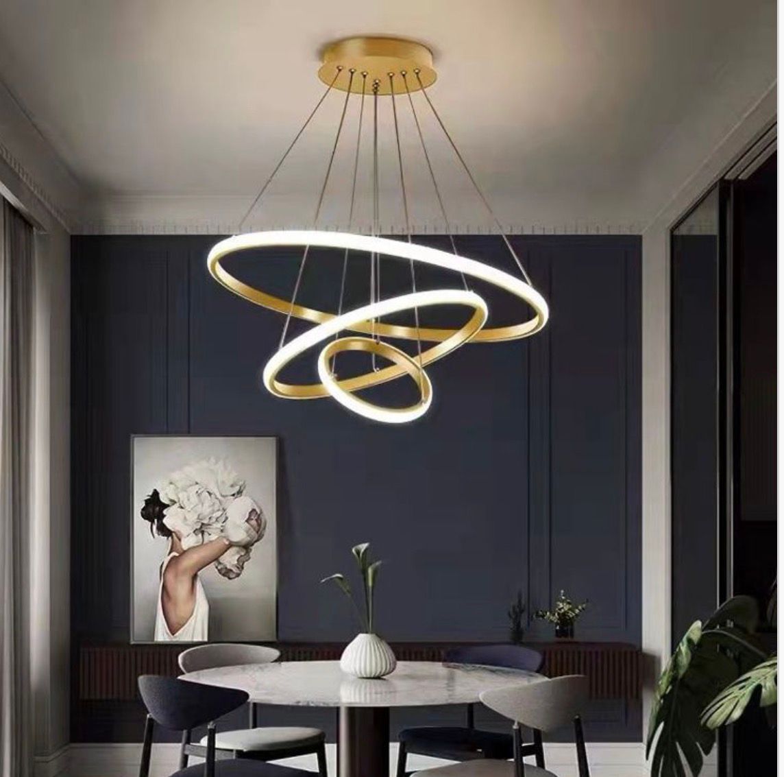 Lampadario 3 cerchi led