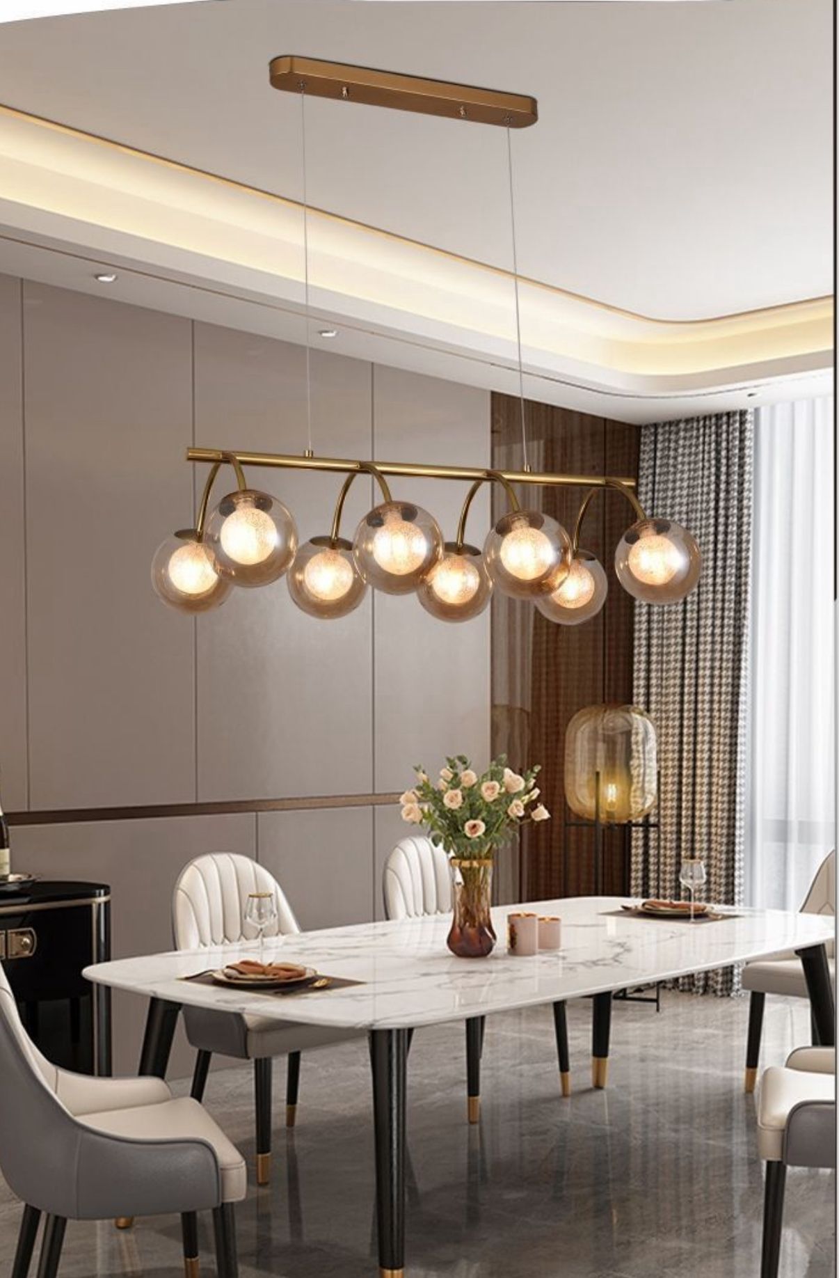 Lampadario a sospensione 8 sfere
